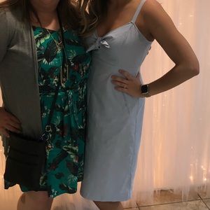 Chambray blue midi dress